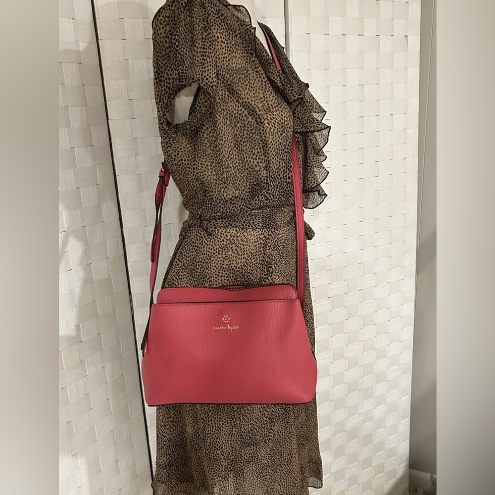 Nanette Lepore Pink Crossbody Bag Adjustable Strap - Picture 12 of 14
